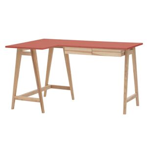 Ragaba Luka Asketræ Hjørneskrivebord B135 X D85cm Antik Pink Venstre Side