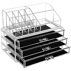 SONGMICS Praktisk & Pladsbesparende: 3 Skuffer & 15 Rum Til Makeup & Tilbehør