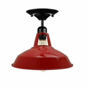 Ledsone Rød Farve Med Retro Vintage Loftslampe Hængende Lampe Industrielt Design 240v