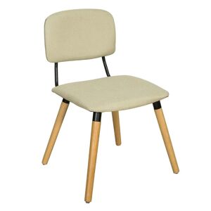 SoBuy Spisebordsstol I Bøgetræ Med Sæde- Og Rygpude I Stof