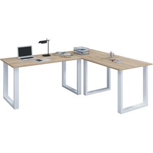 VCM Hjørneskrivebord, 190x160x80 U-Base, Naturfarvet