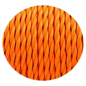 Ledsone Tekstilkabel Lampekabel Stofkabel 2x0,75mm², Flettet, Orange