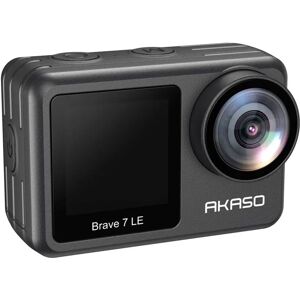 AKASO Brave 7 LE Action Kamera m. Dobbelt Skærm 4K/30fps & 20MP - Sort