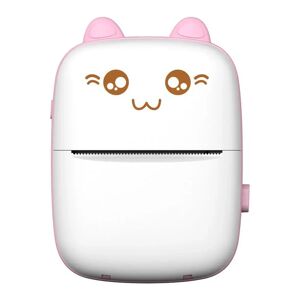 Hurtel Mini Cat Termisk Printer - Hvid / Pink