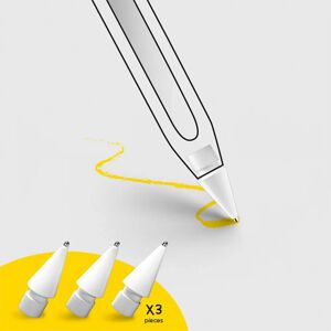 doodroo Apple Pencil Metal Tip Spids - 3-Pak - Hvid