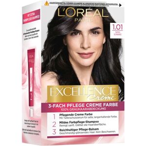 L’Oréal Paris Indsamling Excellence 3-Fold Care Cream Color 1.01 Dybt sort