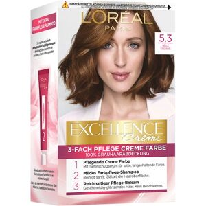 L’Oréal Paris Indsamling Excellence 3-Fold Care Cream Color 5.3 Lys kastanje