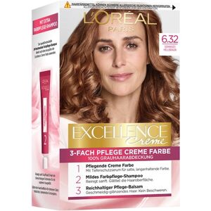 L’Oréal Paris Indsamling Excellence 3-Fold Care Cream Color 6.32 Solrigt lysebrunt