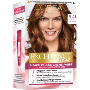 L’Oréal Paris Indsamling Excellence 3-Fold Care Cream Color 6.41 Lys karamelbrun