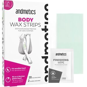 Andmetics Kropspleje Wax strips Body Wax Strips 20 x Body Wax Strips + 2 x Calming Care Wipes