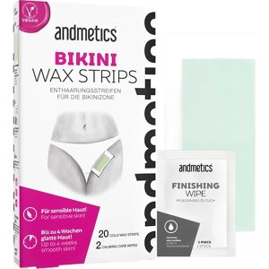 Andmetics Kropspleje Wax strips Bikini Wax Strips 20 x Bikini Wax Strips + 2 x Calming Oil Wipes