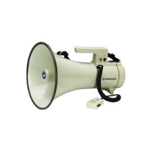 Monacor TM-35 Megafon med håndmikrofon, med holdesele, Integreret lyd