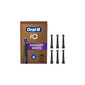 Oral-B iO Series Radiant White Tandbørstehoveder - Sort - 6-pak