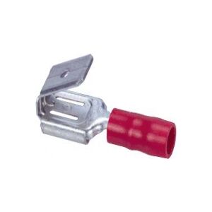 CSDK-SL Spademuffe m/afgrening rød 0,50-1,5mm², muffe 6,3x0,8mm spade 6,3mm, indv.diameter Ø3,2mm - (100 stk.)