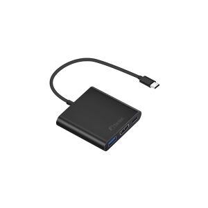 FANTEC - Ekstern videoadapter - USB-C - HDMI - sort
