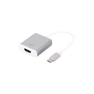 DIGITUS - Ekstern videoadapter - USB-C - HDMI - aluminium