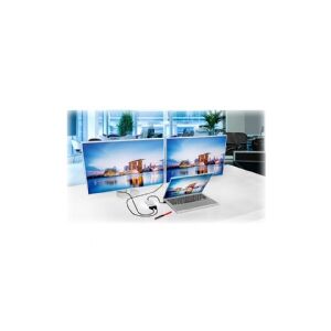 Club-3d Club 3D SenseVision - Ekstern videoadapter - Thunderbolt 3 - 2 x DisplayPort - børstet aluminium