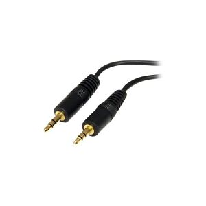 StarTech.com 6 ft. (1.8 m) 3.5mm Audio Cable - 3.5mm Audio Cable - Gold Plated Connectors - Male/Male - Aux Cable (MU6MM) - Audiokabel - mini-phone stereo 3.5 mm han til mini-phone stereo 3.5 mm han - 1.8 m - for P/N: ICUSBAUDIO7, SV231QDVIUA, SV231TDVIUA