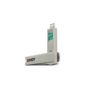 Lindy 40426, Portblokering + nøgle, USB Type-C, Grøn, 5 stk, 10 g