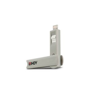 Lindy 40427, Portblokering + nøgle, USB Type-C, Hvid, 5 stk, 10 g