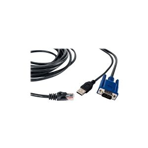 Emerson Electric Avocent - Video / USB kabel - USB, HD-15 (VGA) (han) til RJ-45 (han) - 4.5 m - for AutoView 1400, 1500, 2000, 2020, 2030, AV3108, AV3216