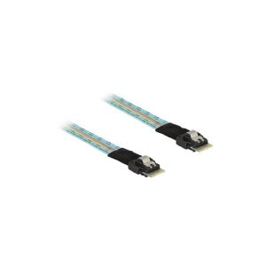 Delock - SAS internt kabel - SAS 24Gbit/s - 4i Slim SAS (han) til 4i Slim SAS (han) - 50 cm