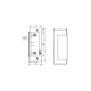 Lucznik Symmetrisk NC elektrisk døråbner med glidekontakt 1420RFT-12AC/DC