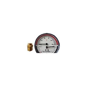 Erik Færgemann A/S Termo-manometer - Ø80, 1/2'' (bag), 0-4 bar / 20-120 C