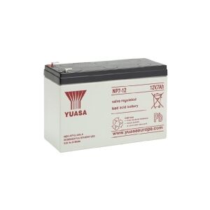 Yuasa NP7-12, Blybatterier (VRLA), 12 V, Hvid, 7000 mAh, 2,65 kg