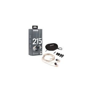 Shure SE215-CL-EFS - Sound Isolating - øreproptelefoner - i øret - kabling - 3,5 mm jackstik - støjisolerende - klar
