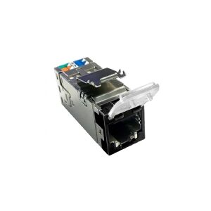 CommScope 2153365-2, Flad, Sort, Sølv, RJ-45, Hunstik, Guld, 22/26