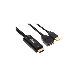 Club-3d Club 3D - Videoadapter - HDMI han til DisplayPort hun - 25 cm - 4K support, aktiv