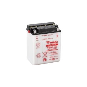 Yuasa YB14L-A2 Motorcykelbatteri 12 V 14 Ah - batterisyre medfølger ikke.