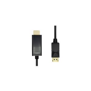ProXtend - Adapterkabel - DisplayPort (han) til HDMI (han) - 3 m - dobbeltisoleret - Support for 4K 60 Hz (3840 x 2160) - Sort