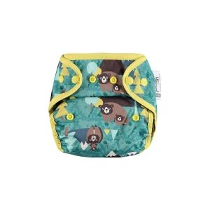 Close Caboo Nappy Wrap, Pop-in AIO Bear genanvendelig ble med lur 4,5-16 kg, 1 stk.