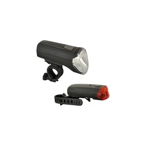 Fischer Fahrrad FISCHER LED-lygtesæt til cykler 60/30/15 lux levetid op til 50.000 timer, StVZO-godkendt - 1 stk (85347)