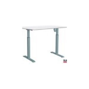 SUN-FLEX®EASYDESK ADAPT II, White Aluminium, Whitelaminate, 120*80