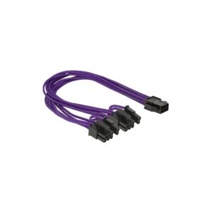 Delock - Strømforsyningsadapter - 8 pin PCIe-strøm (6+2) (han) til 6 pin PCIe-strøm (hun) - 30 cm - lilla