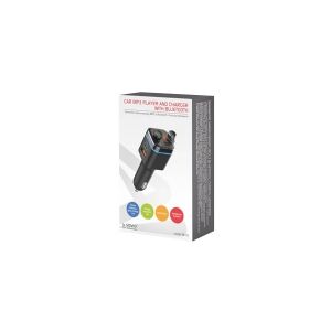 SAVIO TR-12 - Bluetooth håndfri bilsæt/FM-sender/oplader for mobiltelefon - sort