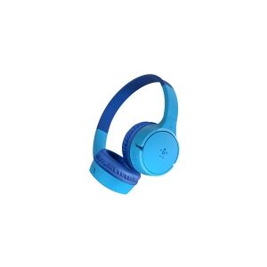 Belkin Components Belkin SoundForm Mini - Hovedtelefoner med mik. - på øret - kabling - 3,5 mm jackstik - blå