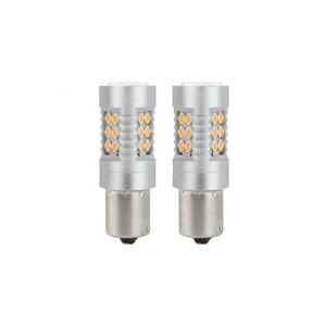 AMiO led-pærer canbus 3030 24smd 1156 bau15s py21w orange 12v/24v