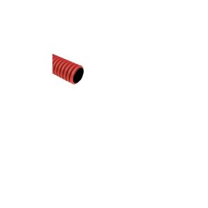 fix-pro Kabelrør, Rød PE 75/61 mm, dobbeltvægget med muffe og træktråd 50 meter. - (50 meter)