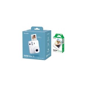 Fujifilm Instant Camera instax mini 12 CLAY White+instax mini glossy (10pl)