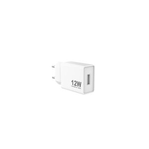 Sinox 230V USB-A oplader 12W. Hvid