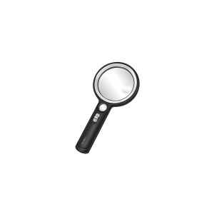 LogiLink Magnifying glass with light, 5x, 13x and 20x magnification, black