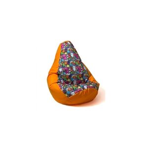 Go Gift Sako taske pouffe pæreprint orange-fairy2 XL 130 x 90 cm