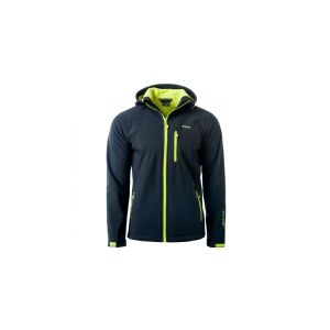 Elbrus Iver jakke til mænd i sort og limegrøn r. XL