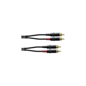 Cordial CFU 1.5 CC, 2 x RCA, Hanstik, 2 x RCA, Hanstik, 1,5 m, Sort