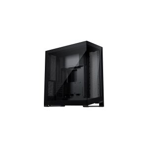 Phanteks NV9 - FT - udvidet ATX - sidepanel med vindue (hærdet glas) - ingen strømforsyning - sort satin - USB/Lyd