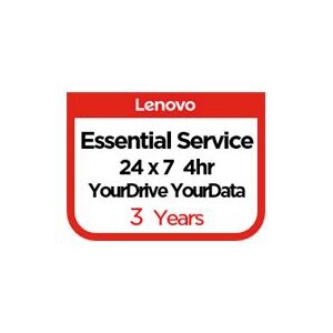 Lenovo Essential Service + YourDrive YourData - Support opgradering - reservedele og arbejdskraft - 3 år - on-site - 24x7 - responstid: 4 t - for ThinkSystem ST650 V2 7Z74